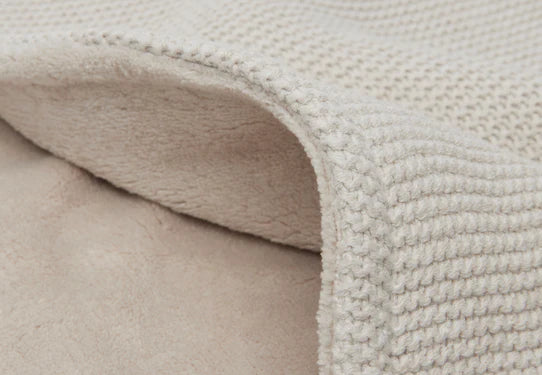 Deken Wieg 75x100cm Basic Knit Nougat/Fleece