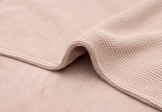 Deken Wieg 75x100cm Basic Knit Wild Rose/Fleece